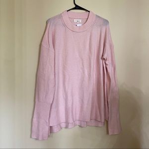 Lou and Grey Pink Sweater With Side Slit